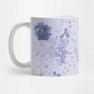 purple flower watercolor pattern Mug